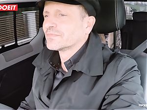LETSDOEIT - naughty Czech tempts and fucks Uber Driver